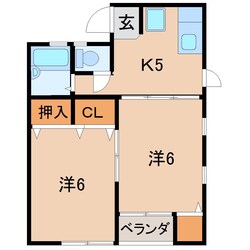 タウン稲荷田1の物件間取画像